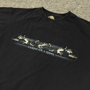 Newport Blue Looking For A Keeper Fishing Graphic T-Shirt Black XXL